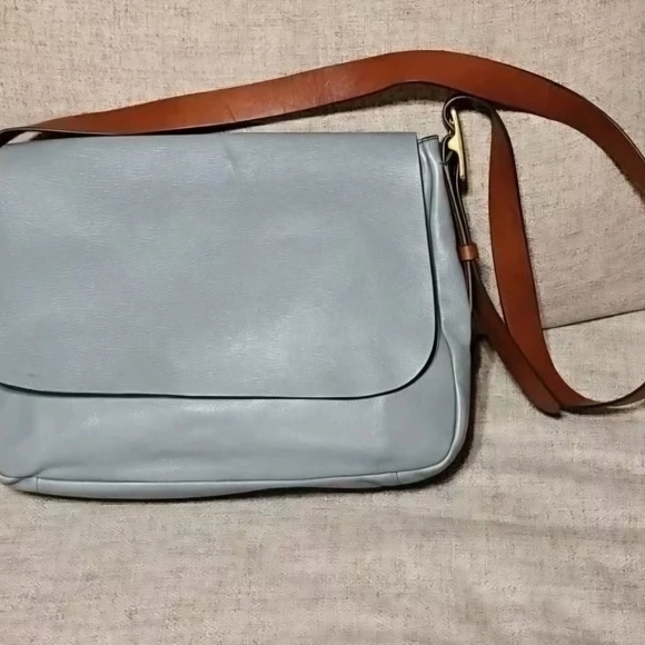 Stylish Blue and Brown Men's Bag - Picture 1 of 16